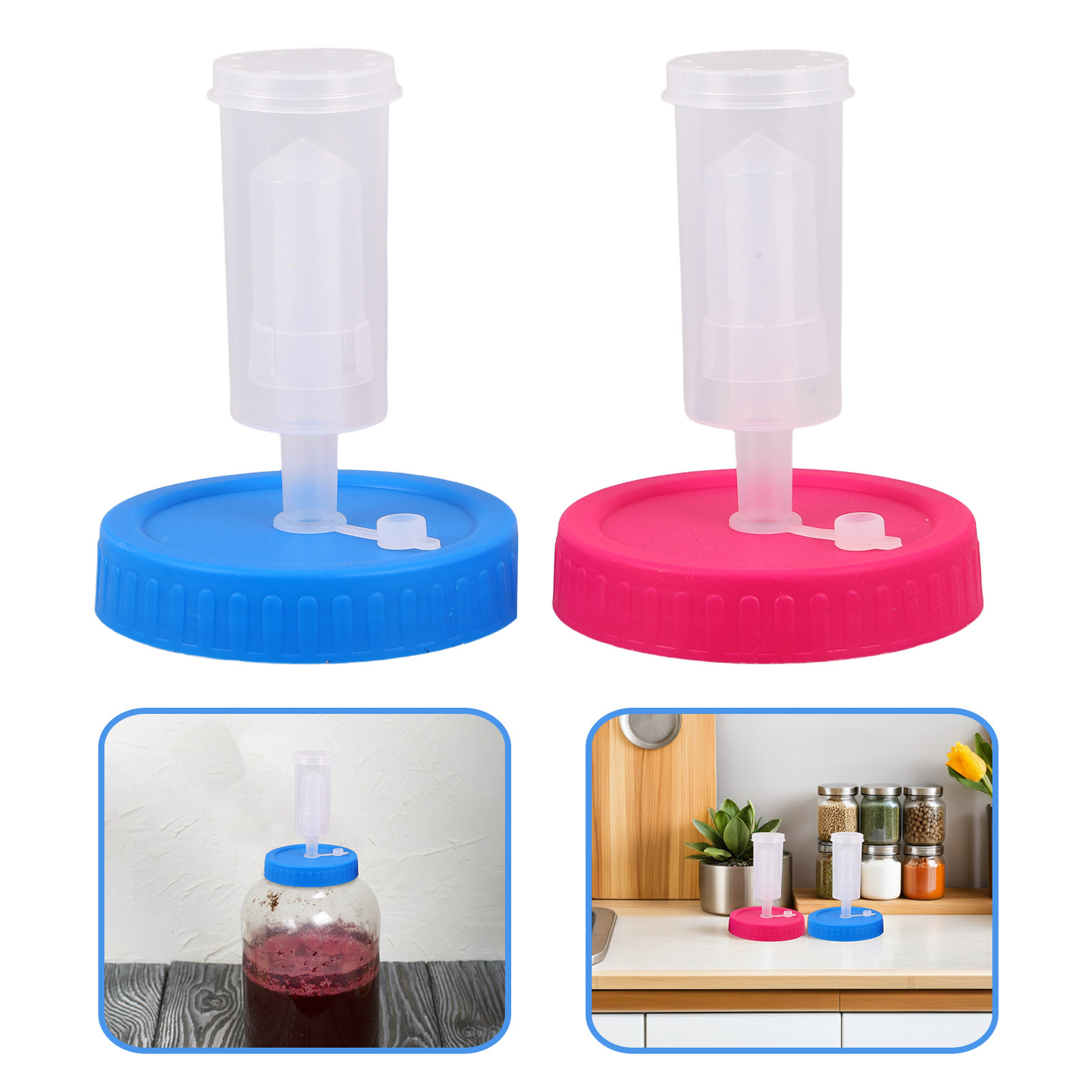 Wine Beer And Mead - 2Pcs Gallon Fermentation Lid Airlock Cover