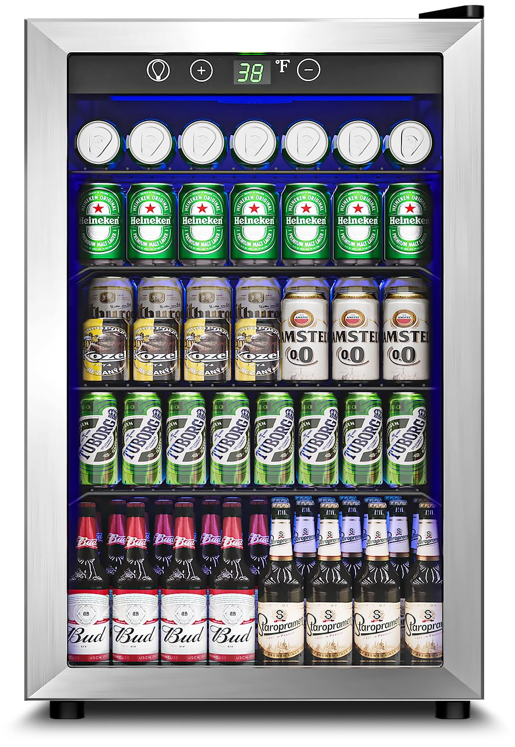 Wine Beer Mini Fridge - 4.5 Cu.Ft Beverage Cooler 145 Can