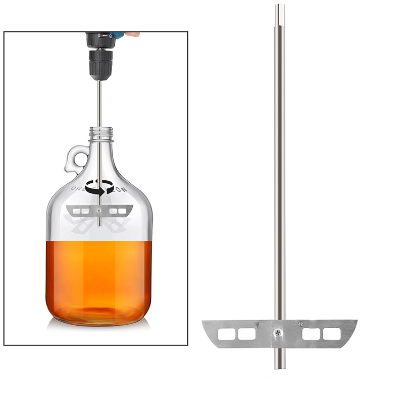 Wine Beer And Mead - Stainless Steel Drill Stirrer, Mix-Stir Agitator