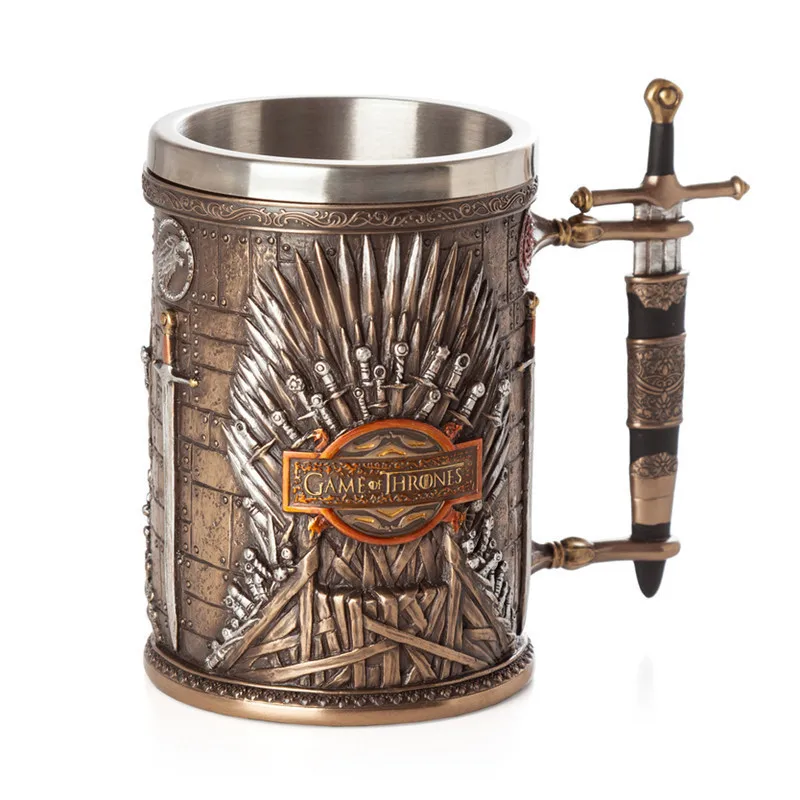Wine Beer Whiskey Song - Viking Mug Vintage Coffee Cup Stainless