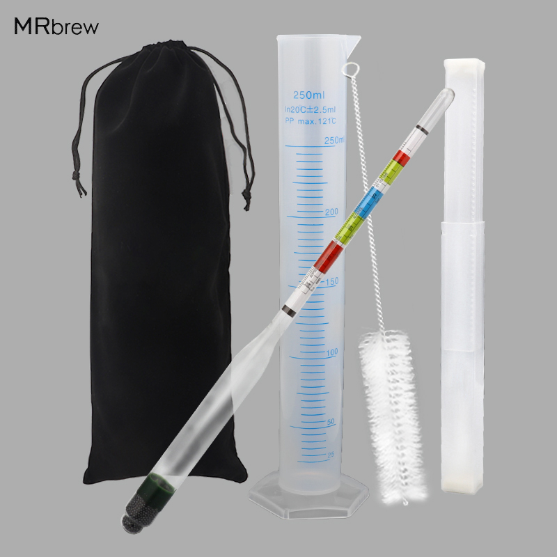 Wine Beer And Mead - Hydrometer & Plastic Test Jar,Triple Scale