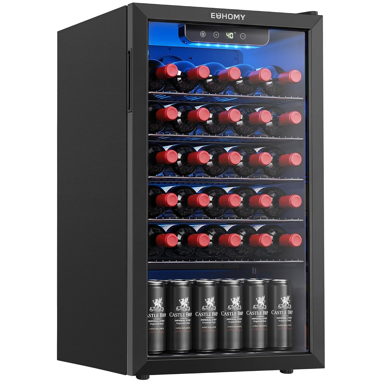 125 Can Beverage Cooler with G - Wine Beer Mini Fridge review and price