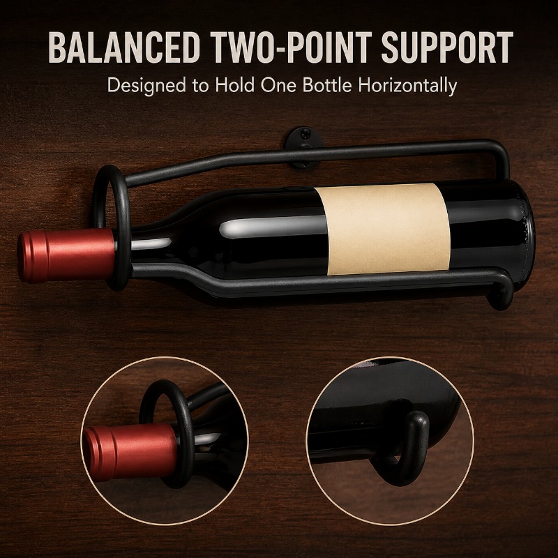 Wall‑Mounted Metal Wine Rack M - Wine Beer Restaurant review and price