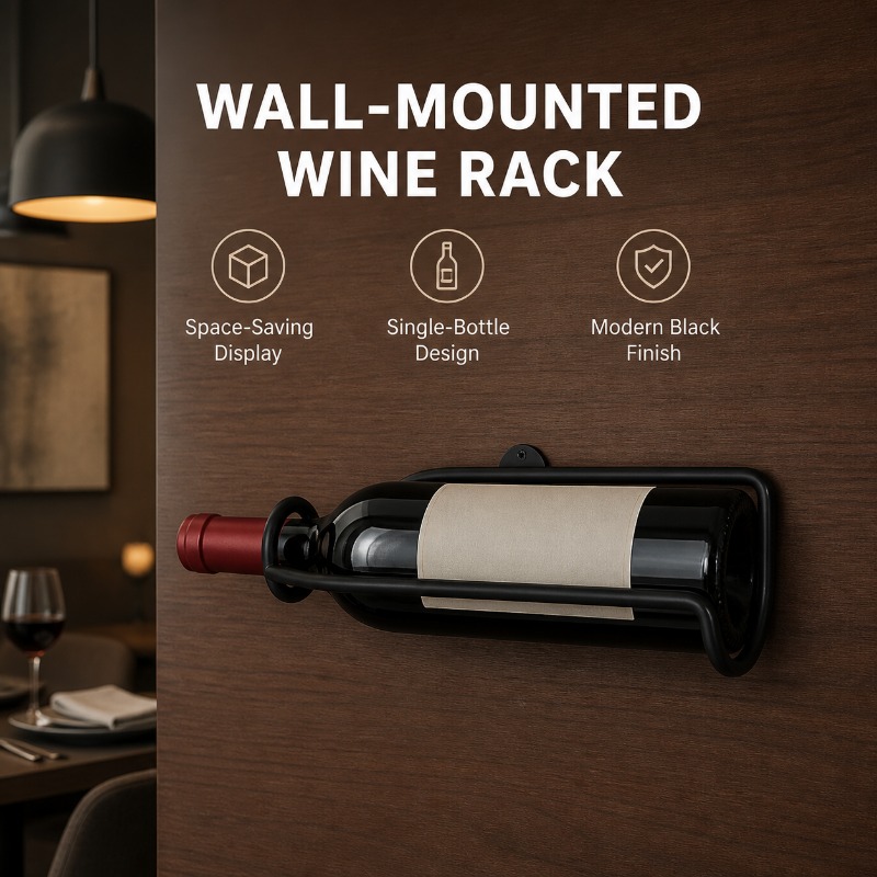 Wall‑Mounted Metal Wine Rack M - Wine Beer Restaurant review and price