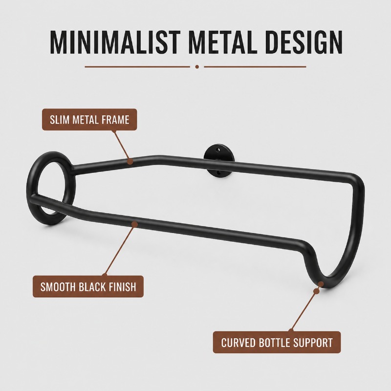 Wall‑Mounted Metal Wine Rack M - Wine Beer Restaurant review and price