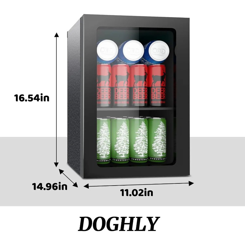 24 Can Mini Fridge with Glass  - Wine Beer Mini Fridge review and price