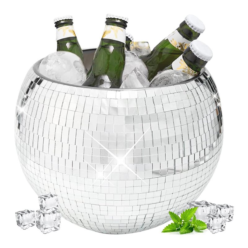 ABVS 4Pcs 10-Inch Disco Ball I - Ice Bucket Silver review and price