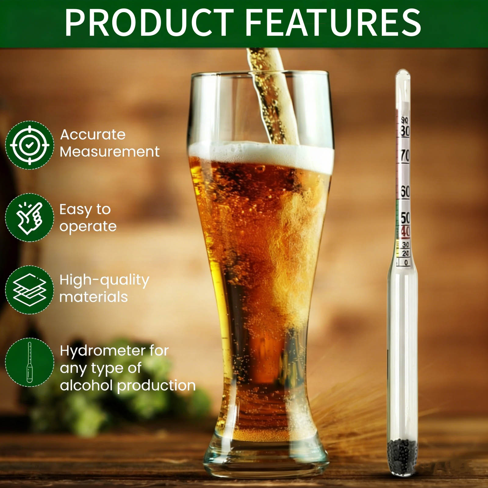 0-96% Glass Alcohol Hydrometer - Wine Beer And Mead review and price