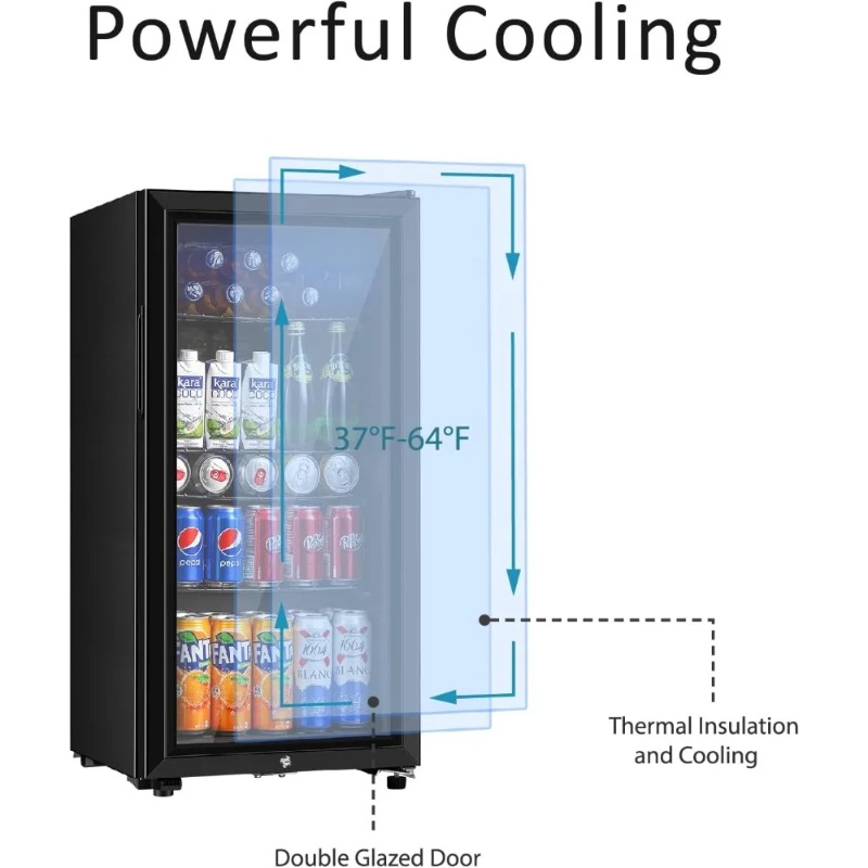 Beverage Refrigerator, 3.2 Cu. - Wine Beer Mini Fridge review and price