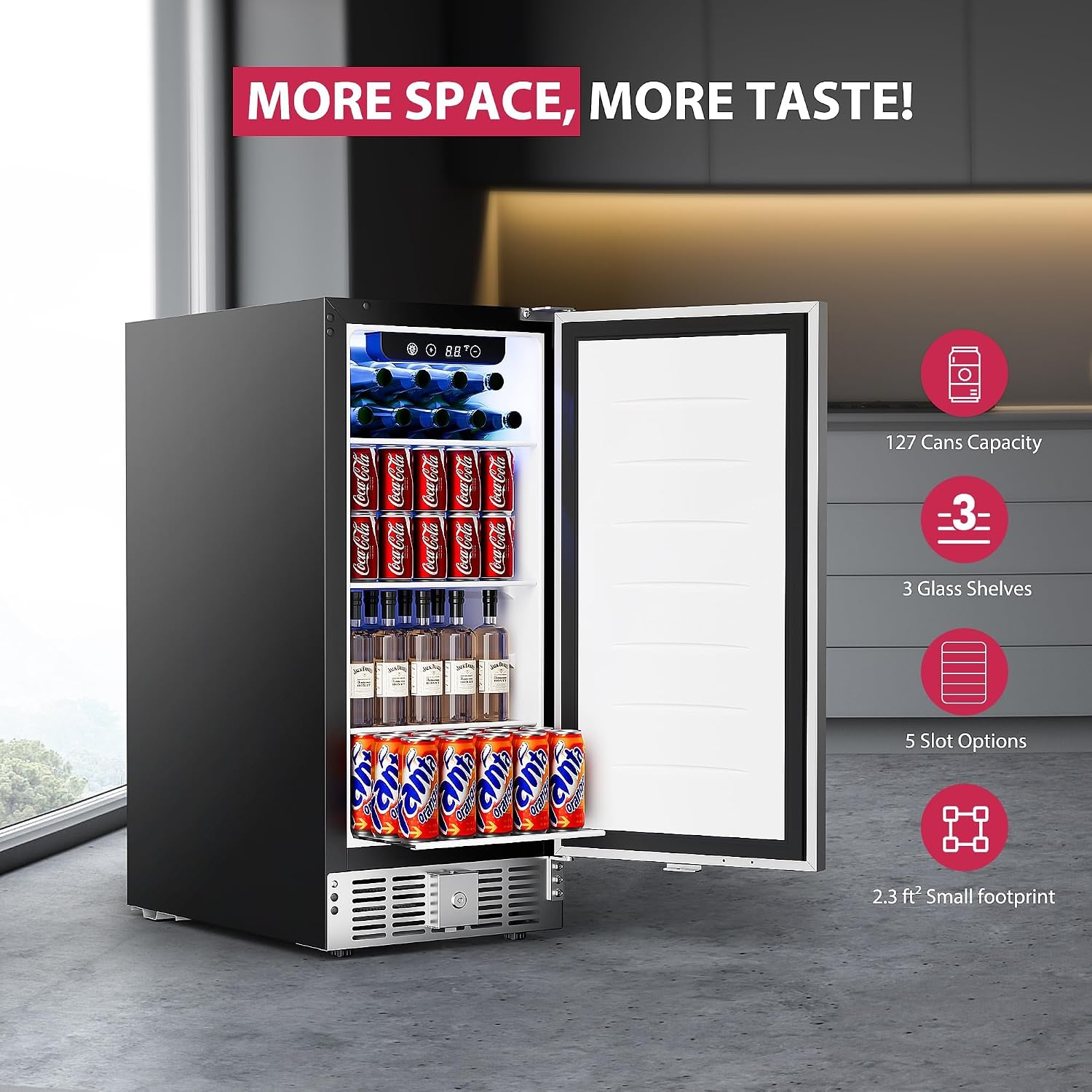 15 Inch Beverage Cooler Under  - Wine Beer Mini Fridge review and price
